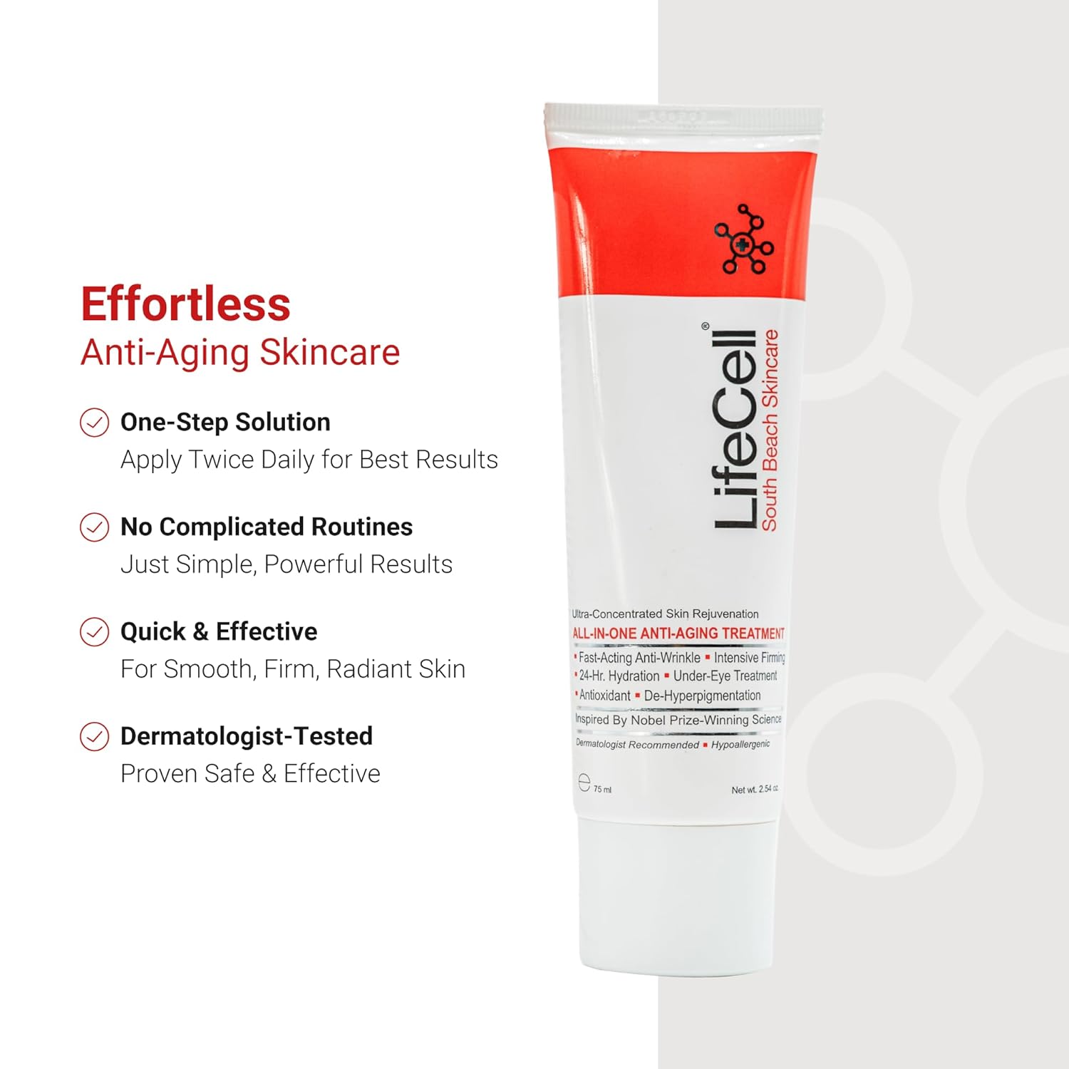 LifeCell All In One Anti-Aging Cream Wrinkle Repair & Firming 2.54 oz