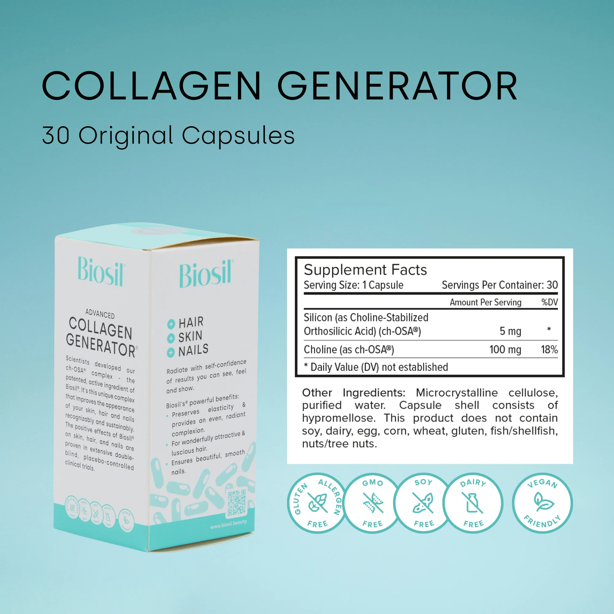 Biosil Advanced Collagen Generator - 120 Original Capsules