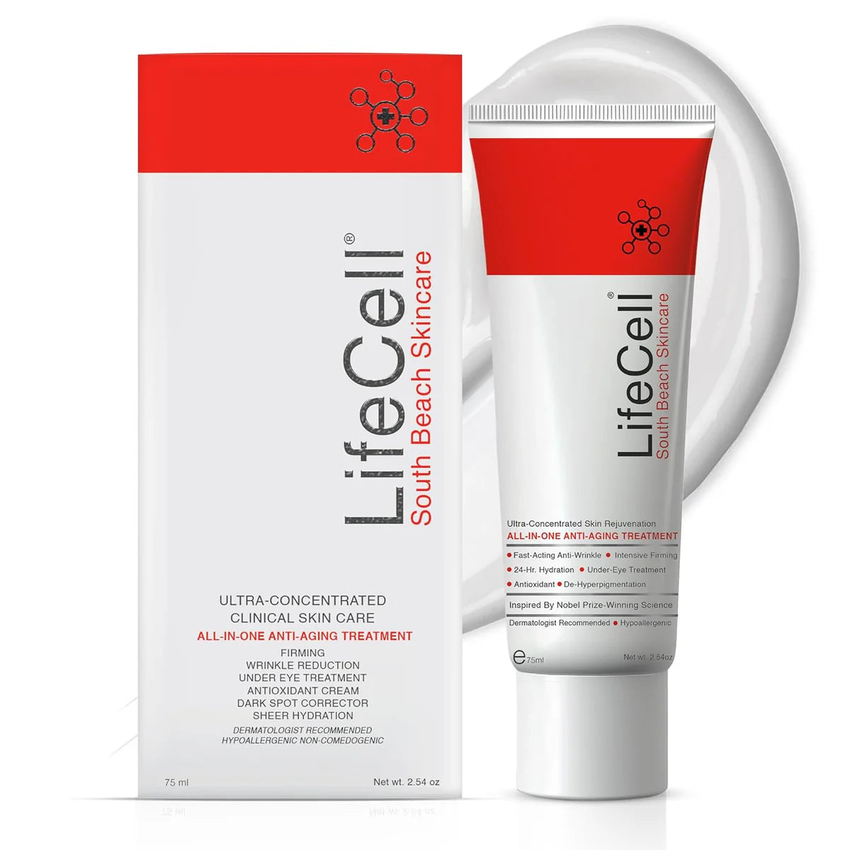 LifeCell All In One Anti-Aging Cream Wrinkle Repair & Firming 2.54 oz